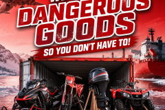 snowmobile shipping Nunavut, ATV shipping to Nunavut, ship dirt bike to Iqaluit, outboard motor shipping, DG freight forwarder Canada, TDG compliant shipping, northern logistics Canada