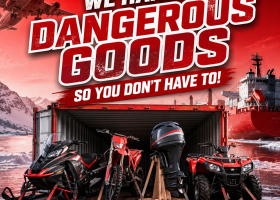snowmobile shipping Nunavut, ATV shipping to Nunavut, ship dirt bike to Iqaluit, outboard motor shipping, DG freight forwarder Canada, TDG compliant shipping, northern logistics Canada